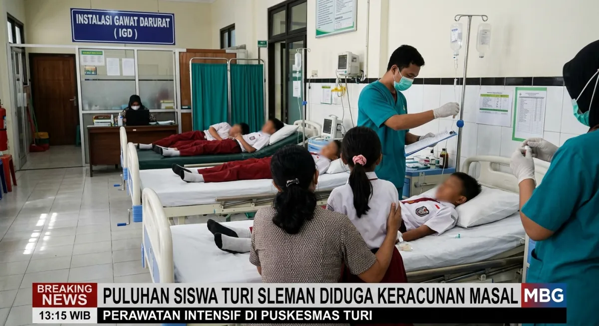 PULUHAN SISWA DI TURI SLEMAN DIDUGA KERACUNAN MASAL USAI SANTAP PROGRAM MAKAN BERGIZI GRATIS