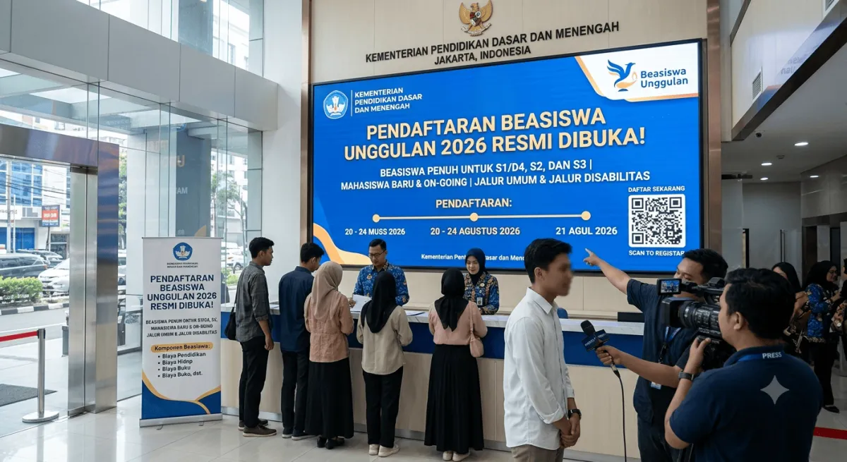 KEMENDIKDASMEN RESMI BUKA BEASISWA UNGGULAN 2026 UNTUK S1, S2, DAN S3