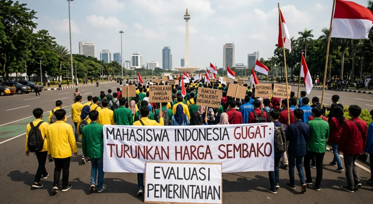 ORGANISASI MAHASISWA 9 PTN GELAR DEMONSTRASI DI JAKARTA EVALUASI PEMERINTAHAN PRABOWO-GIBRAN
