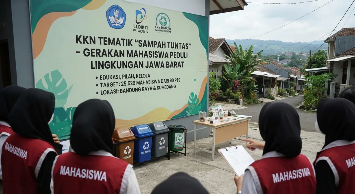 KEMDIKTISAINTEK LUNCURKAN KKN TEMATIK “SAMPAH TUNTAS”, LIBATKAN RIBUAN MAHASISWA ATASI PERSOALAN LINGKUNGAN DI JAWA BARAT