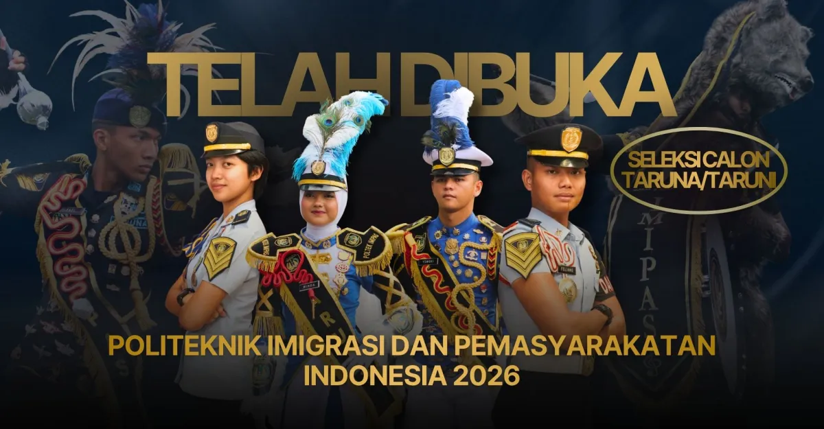 PENDAFTARAN SEKOLAH KEDINASAN BARU POLTEKIMIPAS 2026 DIBUKA, INI SYARAT DAN CARA DAFTARNYA