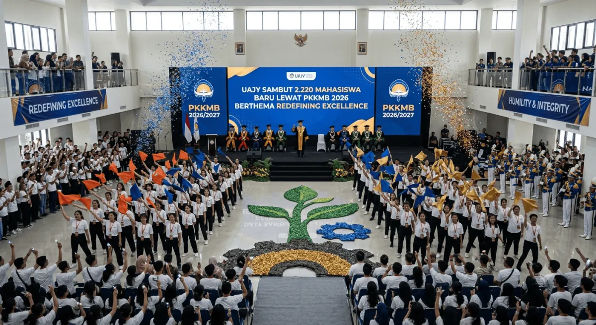 UAJY SAMBUT 2.220 MAHASISWA BARU LEWAT PKKMB 2026 BERTEMA REDEFINING EXCELLENCE