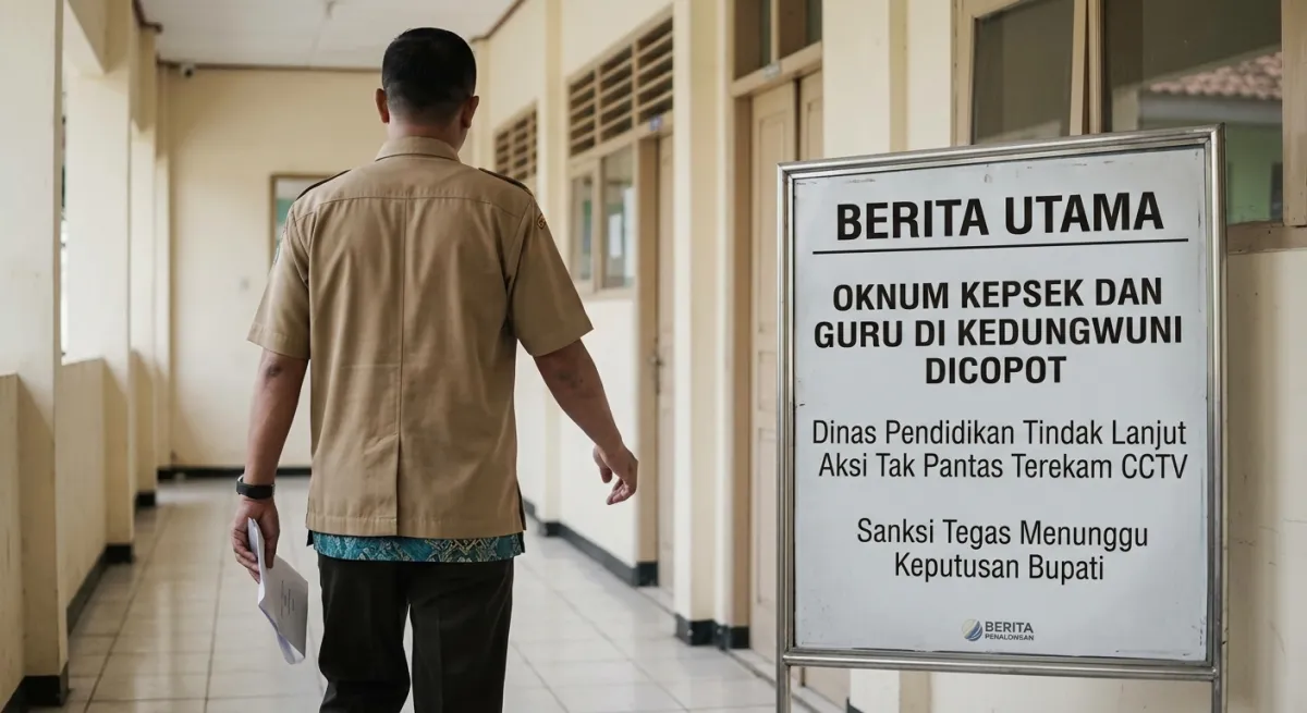 OKNUM KEPALA SEKOLAH DAN GURU SD DI PEKALONGAN USAI AKSI TIDAK PANTAS TEREKAM CCTV